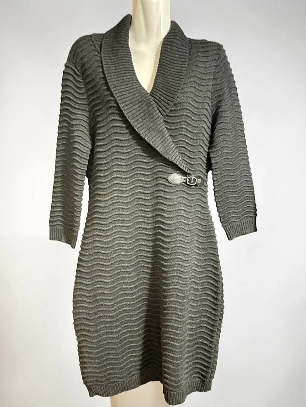 Calvin Klein Charcoal Gray Sweater Dress Size Medium